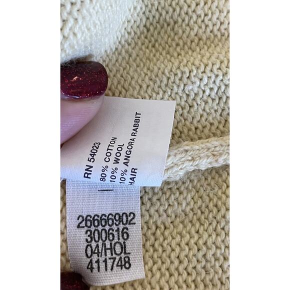 VTG Y2K GAP Size S Yellow Off Shoulder Sweater Top Knit Chic Coquette Preppy - Picture 6 of 12